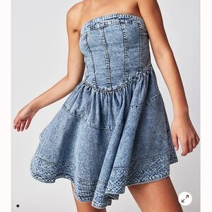 Free People Candace Denim Dress